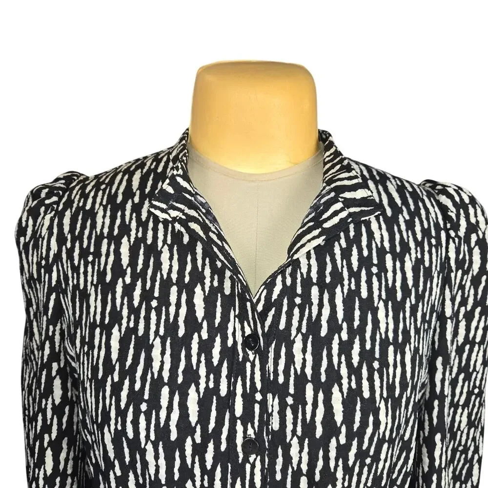 Grace Karin Womens Large Midi Dress Tiered Button Front Abstract Feminine Casual